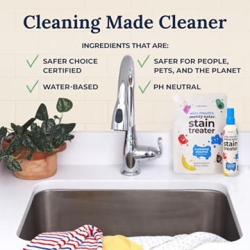 Miss Mouth's Messy Eater Stain Treater - 16oz Refill - Newborn & Baby Essentials - No Dry Cleaning Food, Grease, Coffee Off Laundry, Underwear, Fabric