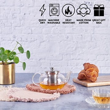 Folkulture Kitchen Pot Holders - Set of 3 Stylish Trivets