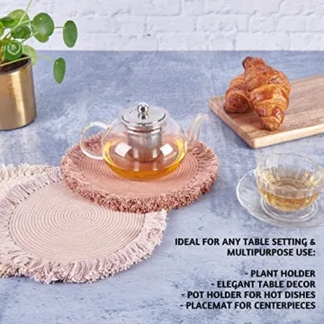 Folkulture Kitchen Pot Holders - Set of 3 Stylish Trivets