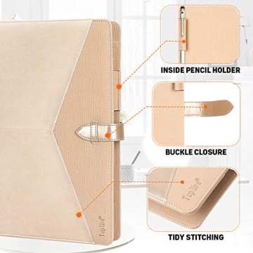 Toplive Padfolio 3 Ring Binder Business Organizer for Professionals