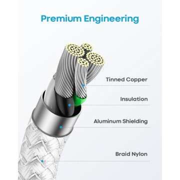 Huukein 10 ft USB C Cable Fast Charging & Data Transfer
