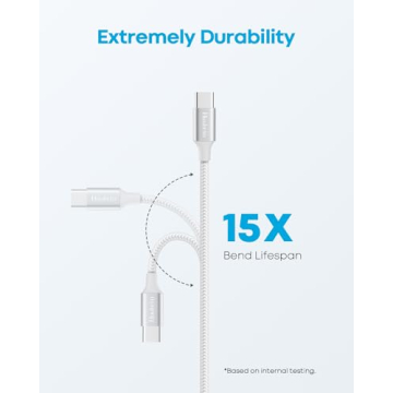 Huukein 10 ft USB C Cable Fast Charging & Data Transfer