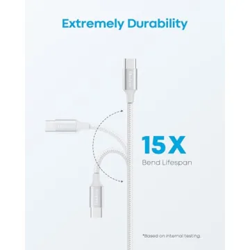 Huukein 10 ft USB C Cable Fast Charging & Data Transfer