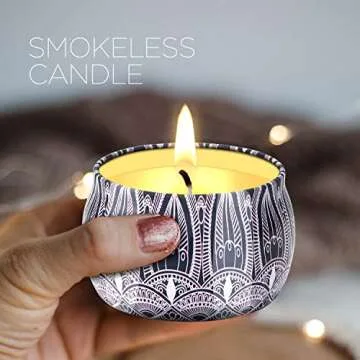 Citronella Candles - 4 Pack Citronella Candles Outdoor Set，Indoor Scented Soy Wax Candles Portable Travel Tin Gift Set for Home Garden Patio Balcony Decorative