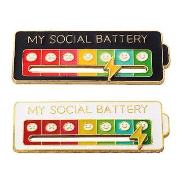 Battery mood pin - My Battery mood Creative Lapel Pin, Fun Enamel Emotional Pin 13 Days A Week