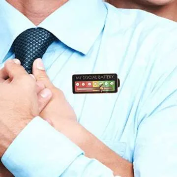 Battery mood pin - My Battery mood Creative Lapel Pin, Fun Enamel Emotional Pin 13 Days A Week