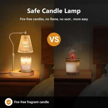 Imenlox Candle Warmer Lamp, with Timer and Dimmer, Birthday Gifts for Women Mom, Adjustable Height W...