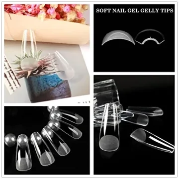UNA GELLA Long Coffin Fake Nails - 216pcs Press On Tips