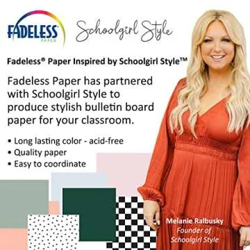 Fadeless Schoolgirl Style Bulletin Board Paper, Sweater Weather, 47.25" x 12', 1 Roll