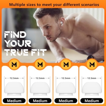 Replacement Ear Tips for AirPods Pro 2nd/1st Gen, Silicone Ear Tips with Cleaner & Storage