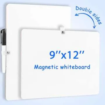 Grope Small Dry Erase Boards Blank Double Sided Portable Learning Writeboard Mini Lapboards with a M...