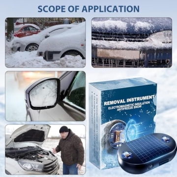 4pcs AntiFreeze Electromagnetic Car Snow Removal Device, Solar Electromagnetic Car Snow Removal Device, Portable Car Defroster, Fast and Efficient Vehicle Microwave Deicing Instrument for Ice Scraping