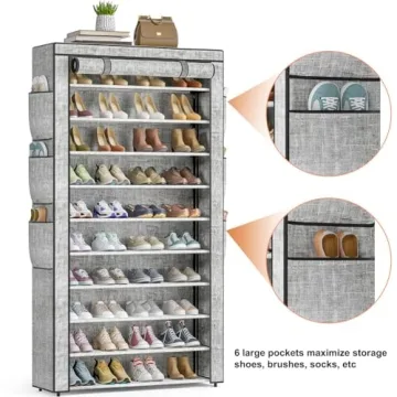 OYREL Shoe Rack 10 Tier - Store 50-56 Pairs Neatly
