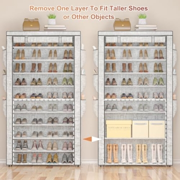 OYREL Shoe Rack 10 Tier - Store 50-56 Pairs Neatly