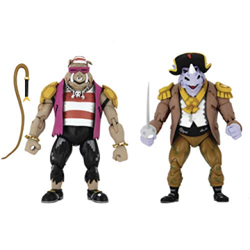 NECA TMNT Turtles in Time Pirate Bebop & Rocksteady 2-Pack 7" Action Figures