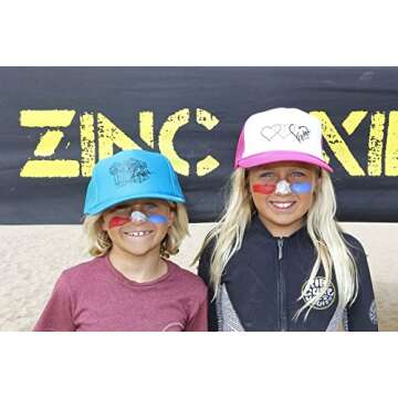 Zinka Colored Nosecoat Zinc Oxide Water Resistant 3 Pack Bundle 0.6 Ounce Tube - Blue Pink Green