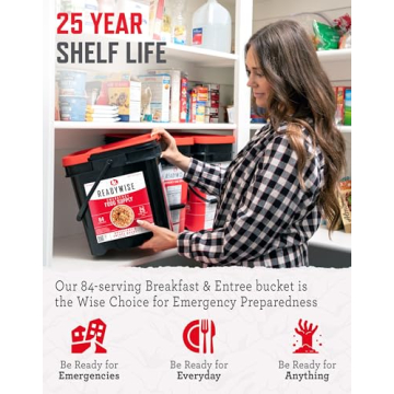 ReadyWise 84-Serving Emergency Food Bucket for All Needs