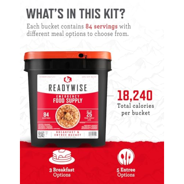 ReadyWise 84-Serving Emergency Food Bucket for All Needs