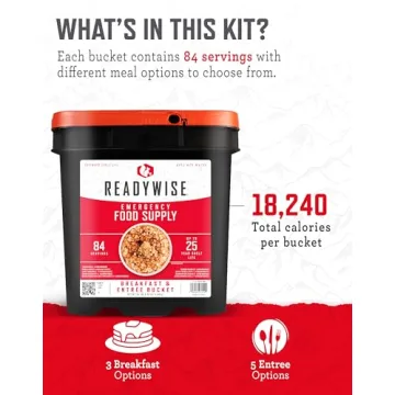 ReadyWise 84-Serving Emergency Food Bucket for All Needs