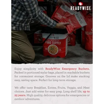 ReadyWise 84-Serving Emergency Food Bucket for All Needs