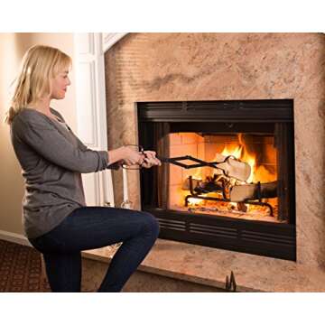 Epica Fireplace Tongs, 26" Long, Log Grabber