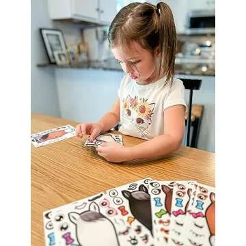 24 Make A Horse Sticker Sheets - Includes Brown, Black, & White/Grey Horses - Fun Craft Activity for Children - Perfect Party Favors for Horse, Petting Zoo & Barn Themed Birthday Parties