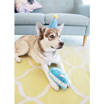 ZippyPaws Birthday Box Gift for Dogs - Squeaky Toy Set