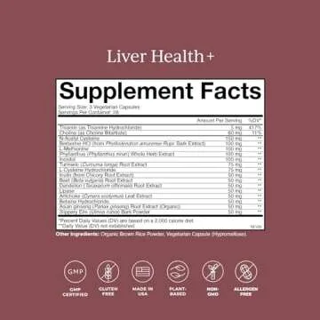 CYMBIOTIKA Liver Supplement with Vitamins & Herbs for Liver Support, Health, Cleanse and Repair, Helps Metabolism and Digestion, Gluten Free, Vegan, Plant Based, and Non GMO, 84 Capsules, 28 Servings