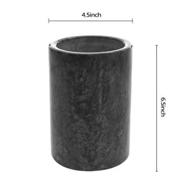 Kota Japan Black Marble Stone Wine and Champagne Bottle Chiller Cooler - 7" X 5" | Elegant Kitchen U...