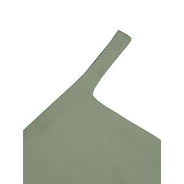 REORIA Summer Sexy Casual One Shoulder Double Lined Seamless Backless Sleeveless Cropped Tank Going Out Trendy Cute Crop Tops for Teen Girls Dark Green Small