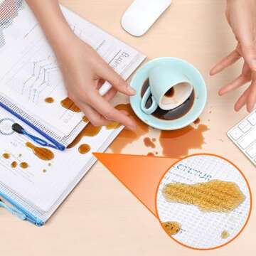 JARLINK 24 Pack 10 Colors Zipper Mesh Document Pouch, A4 Letter Size Mesh Bags for Board Games & Puzzles, Waterproof Document Zipper Pouches for Office School Supplies, Toys, Cosmetics Travel Storage