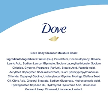 Dove Body Love Moisture Boost Cleanser 3 Pack for Dry Skin