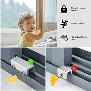Sliding Window Locks with Keys - 4 Security Sets