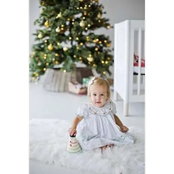 Pearhead Christmas Snowman Stacking Toy Set, Holiday Toys for Toddlers, Baby Nursery Holiday Décor, Wooden Sorting and Stacking Tower Educational Toy, for Kids