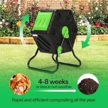 VIVOSUN 18.5 Gallon Tumbling Composter - Efficient and Durable
