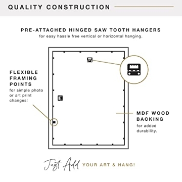 Elegant MCS 24x36 Brass Poster Frame for Art and Photos