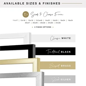 Elegant MCS 24x36 Brass Poster Frame for Art and Photos