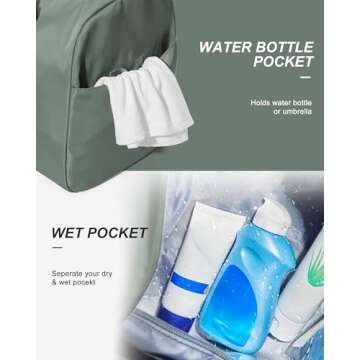 Gym BagWomens Mens with Shoes Compartment and Wet Pocket Travel Duffel Bagfor Women for Plane Sport Gym Tote Bags with Toiletry BagsWaterproof Weekend Overnight Carry on Bag Hospital Holdalls