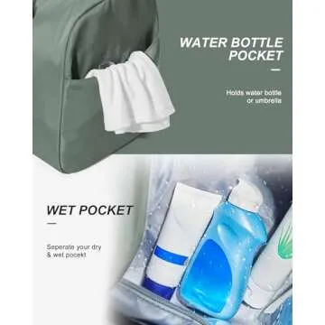 Gym BagWomens Mens with Shoes Compartment and Wet Pocket Travel Duffel Bagfor Women for Plane Sport Gym Tote Bags with Toiletry BagsWaterproof Weekend Overnight Carry on Bag Hospital Holdalls