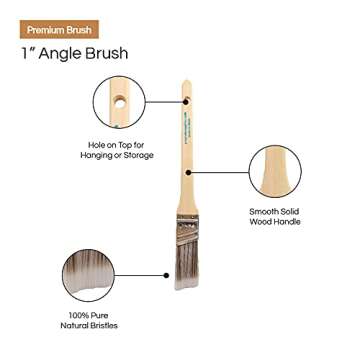 Vermeer Paint Brushes - 6-Pack of Precision Angle Sash Brushes