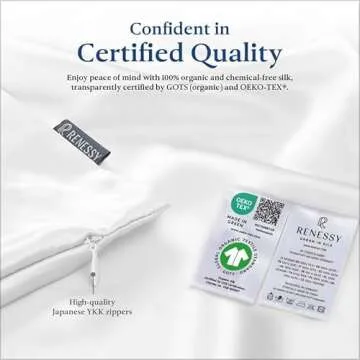 RENASSY Organic Mulberry Silk Pillowcase - Luxury Comfort