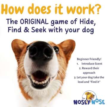 The Nosey Nose Dog Scent Training Kit - Anise Scent Zipper Pouch with Tin & Brain Puzzle Games - Nosework Scentwork Games for All Ages Dog