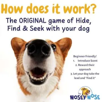 The Nosey Nose Dog Scent Training Kit - Anise Scent Zipper Pouch with Tin & Brain Puzzle Games - Nosework Scentwork Games for All Ages Dog