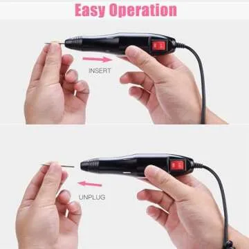 Cadrim Electric Nail Drill, Adjustable Nail File Machine Set with Sanding Bands for Manicure Pedicure Acrylic Nails Gel Glazing Nail Art Polisher (Black)