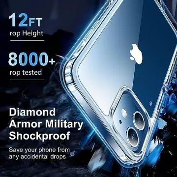 Temdan iPhone 12/12 Pro Case - Slim Shockproof Protection