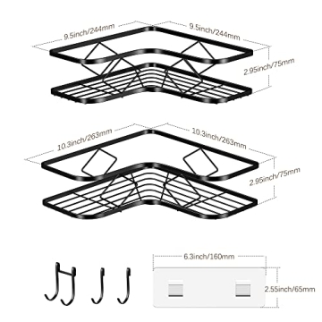 Kadolina Shower Caddy - Easy Install Corner Organizer