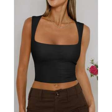 Shop EFAN Women’s Stylish Square Neck Tank Top - Versatile Fashion