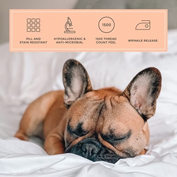 PeachSkinSheets Classic White Sheet Set - 1500tc Level of Softness - Extra Soft Cooling Sheets for Hot Sleepers and Night Sweats - Queen Size