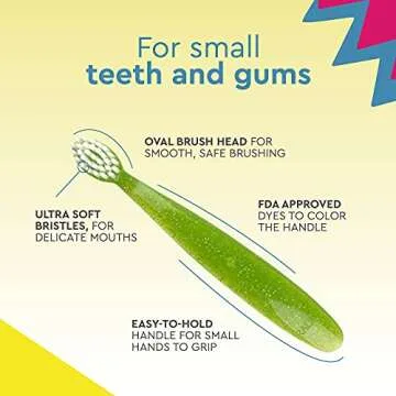 RADIUS Totz Toothbrush for Toddlers Extra Soft & BPA Free