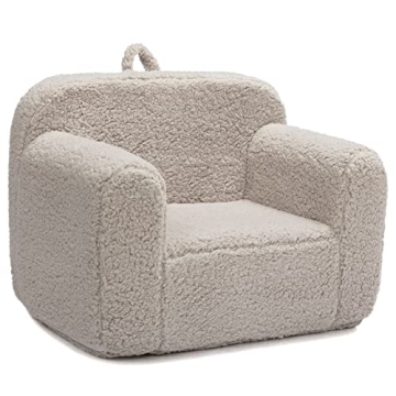 ALIMORDEN Kids Ultra-Soft Snuggle Foam Filled Chair, Toddler Cuddly Sherpa Reading Couch